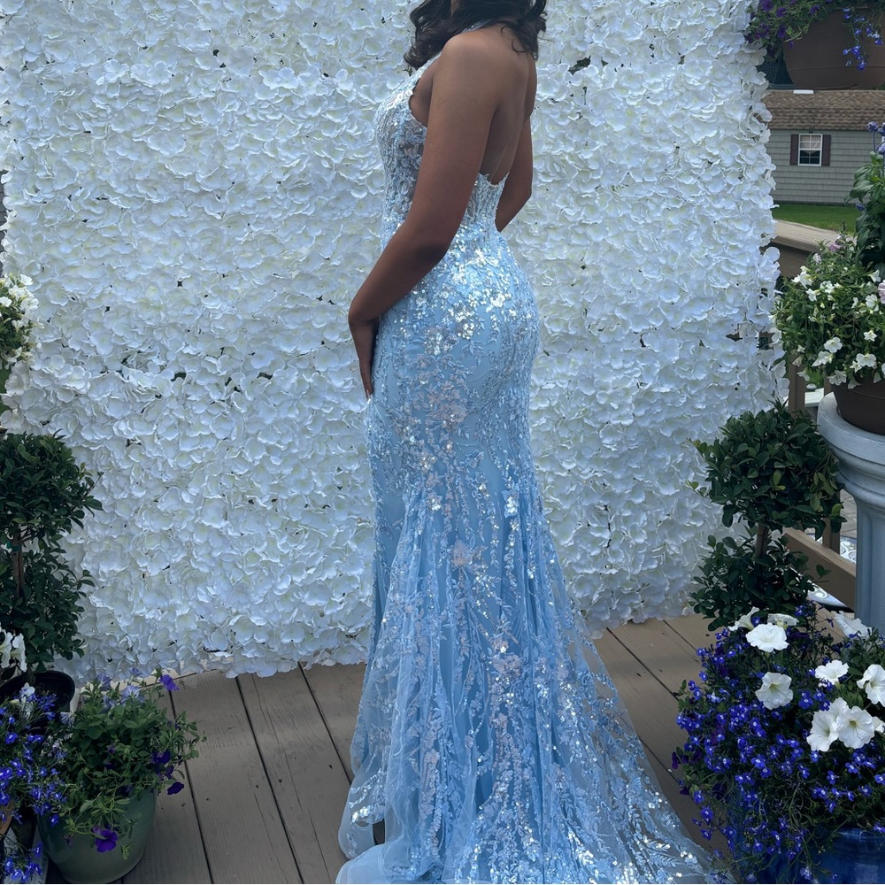 Blue Sherri Hill Prom Dress
